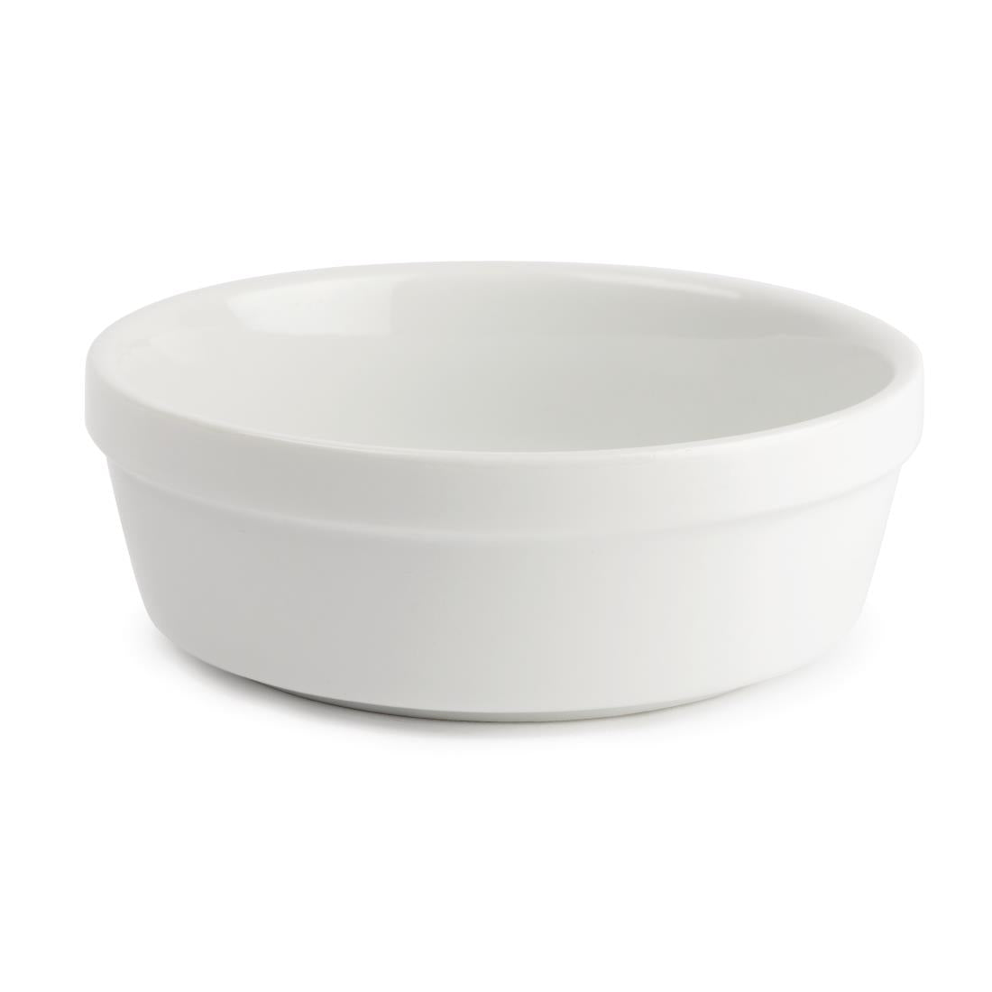 Olympia Whiteware Round Pie Dishes 119mm (Pack of 6) • PAS-DK808