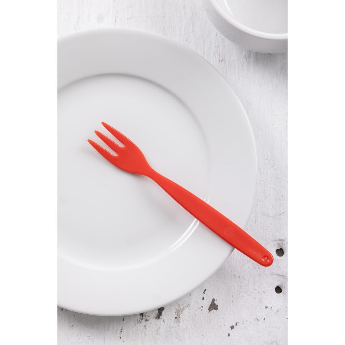 Olympia Kristallon PC Fork Red - 170mm 6 7/10" (12 Pack) • PAS-DL118