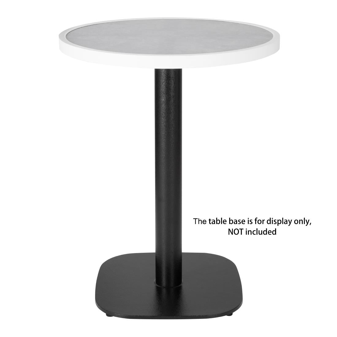 Bolero Fibre Glass Round Table Top Grey Stone Effect 580mm • PAS-DL485