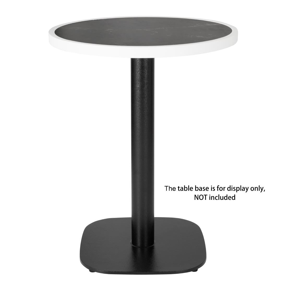 Bolero Fibre Glass Round Table Top Dark Granite Effect 580mm • PAS-DL487