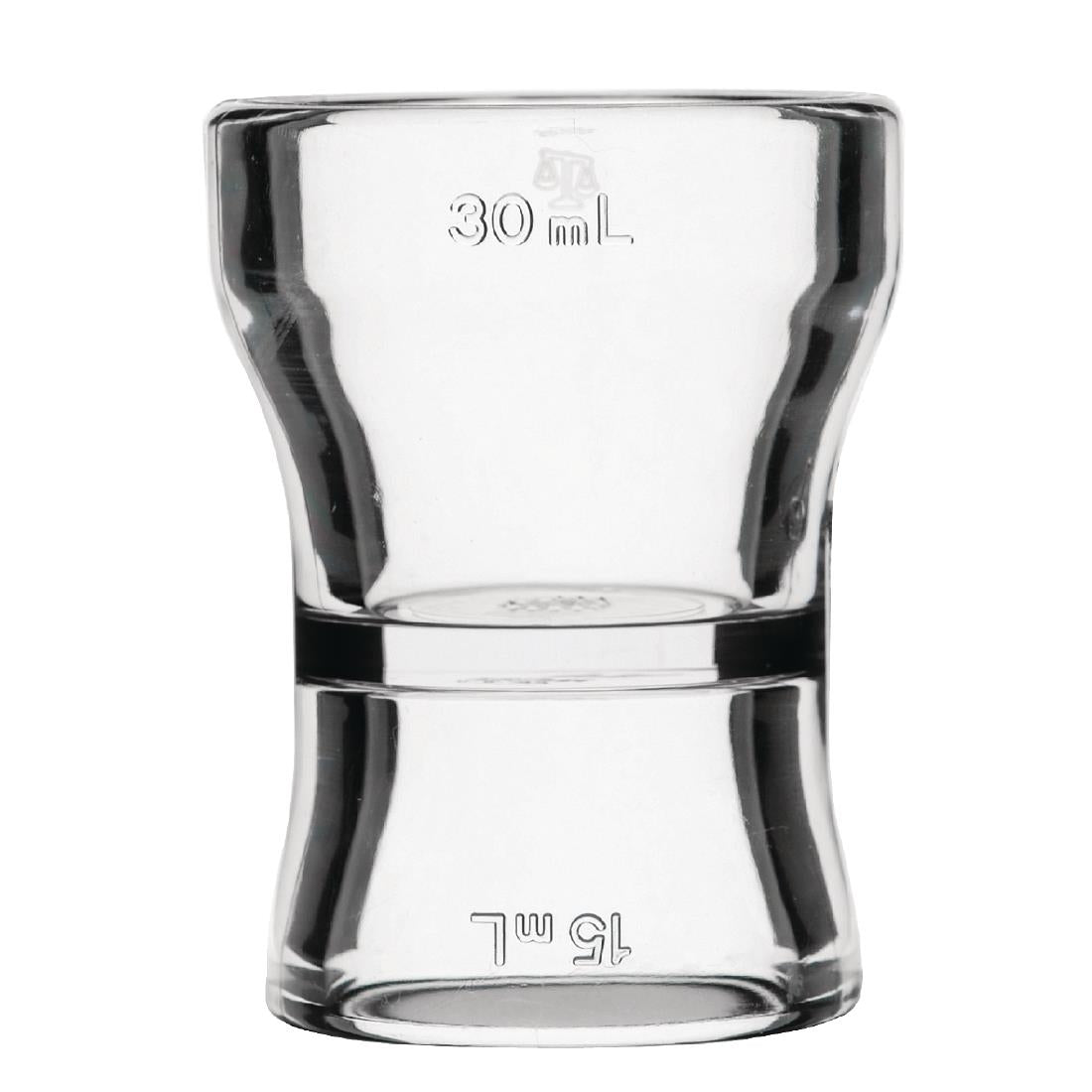 Chef Inox Clear Acrylic Jigger 15/30ml • PAS-DL672
