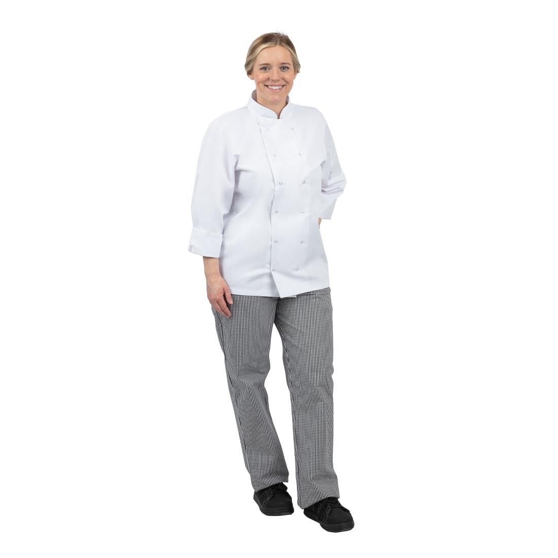 Whites Vegas Small Black & White Check Chef Pants S • PAS-DL712-S