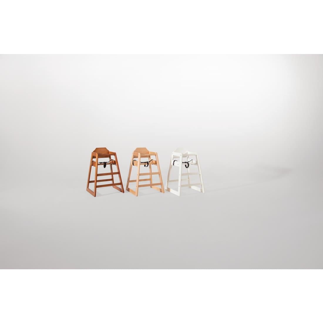 Bolero Wooden High Chair Antique White Finish • PAS-DL833