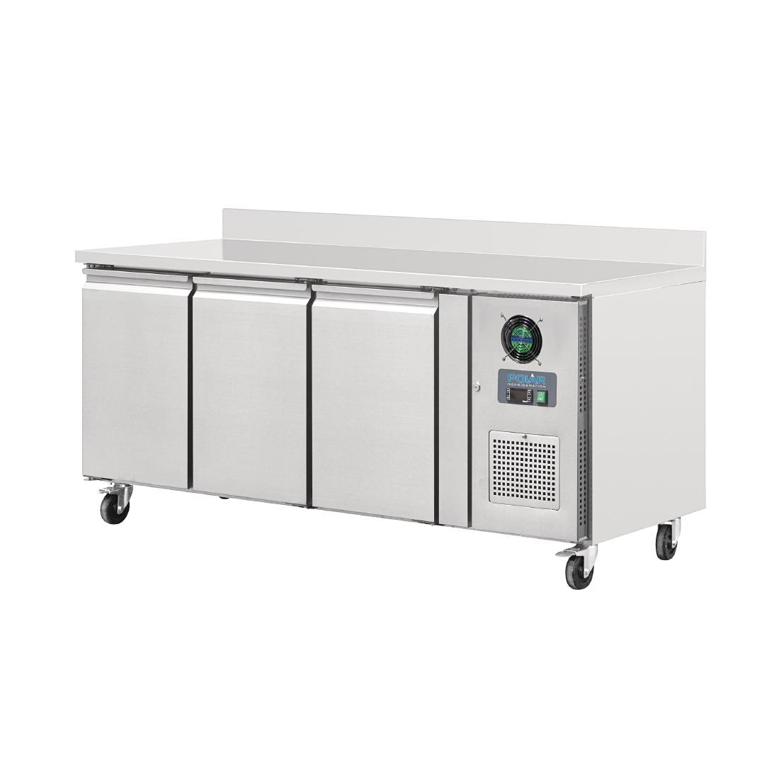 Polar U-Series Triple Door Counter Freezer with Upstand 417Ltr • PAS-DL917-A