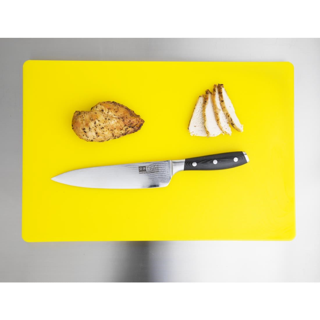 Hygiplas Extra Thick Low Density Chopping Board Yellow - 450x300x20mm • PAS-DM002
