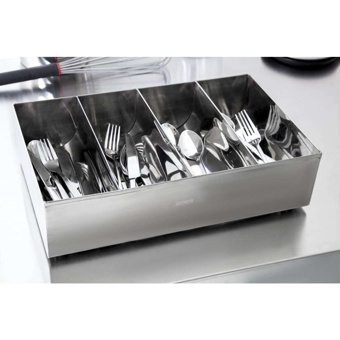 Olympia Cutlery Holder Stainless Steel • PAS-DM274