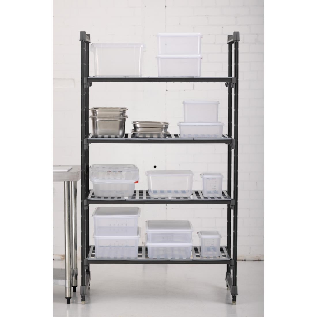 Cambro Camshelving Basics Plus 4 Tier Shelving Starter Unit - 1830x1070x610mm • PAS-DM773