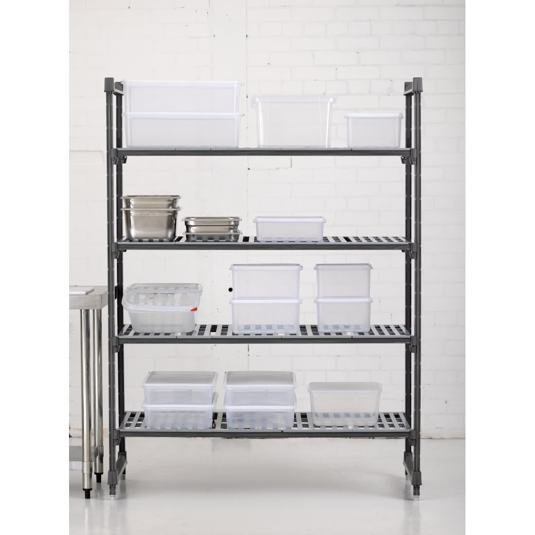 Cambro Camshelving Basics Plus 4 Tier Shelving Starter Unit - 1830x1375x610mm • PAS-DM775