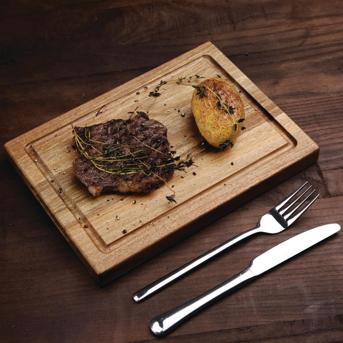 Olympia Acacia Steak Board 260 x 190mm • PAS-DP138