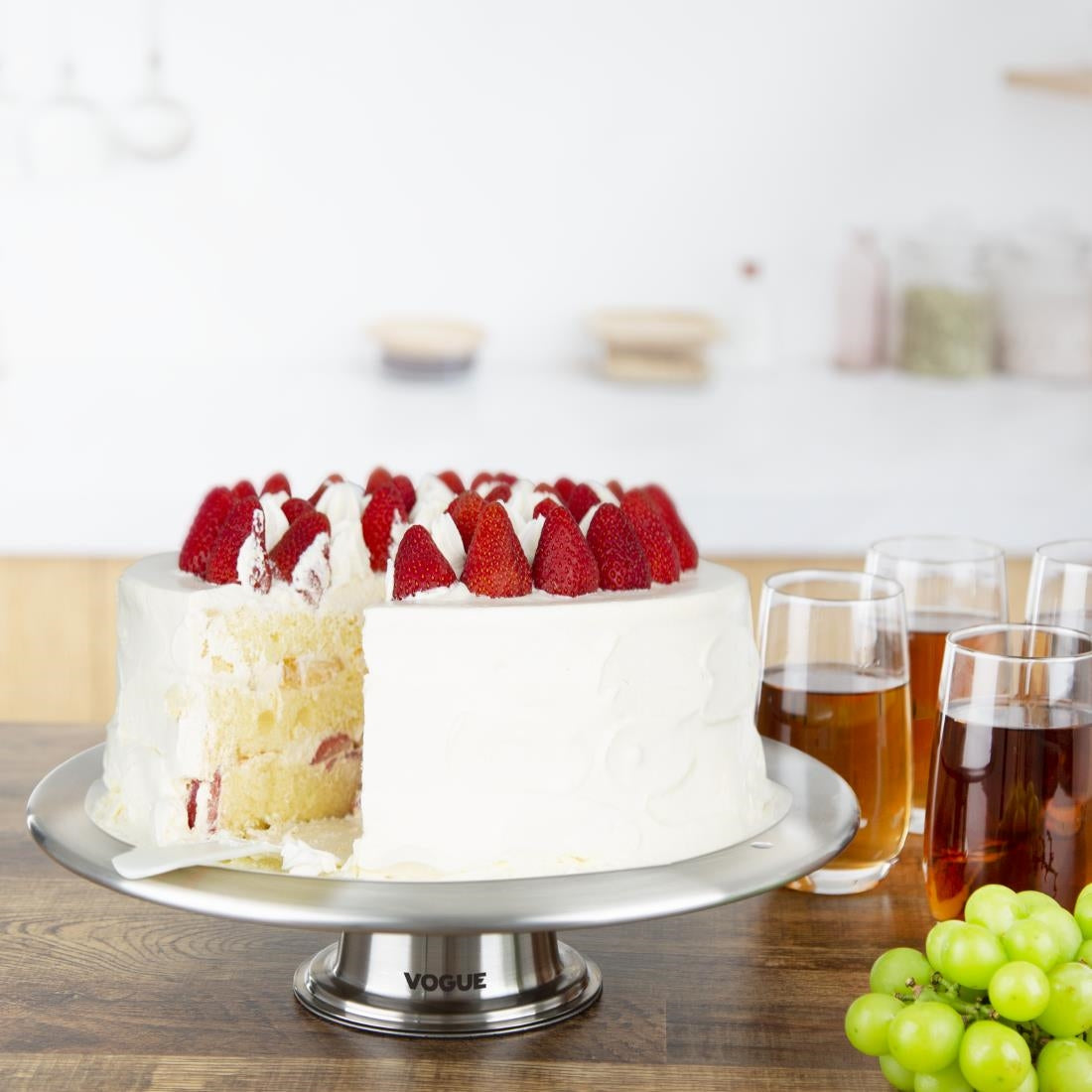 Vogue Stainless Steel Rotating Cake Stand 30cm • PAS-DP238