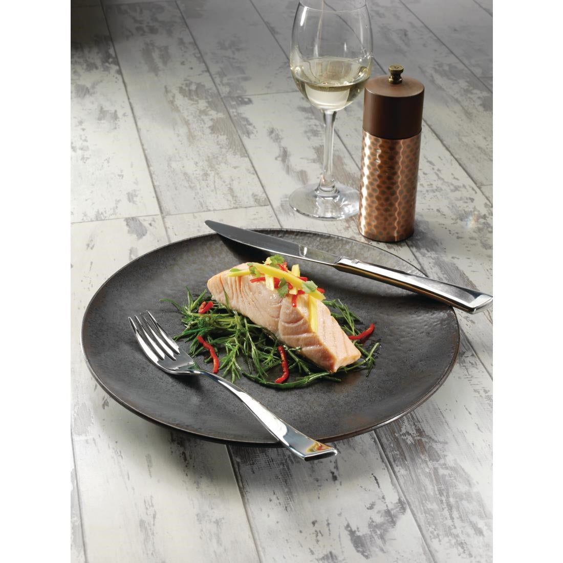 Olympia Fusion Round Coupe Plate - 270mm 10 1/2" (4 Pack) • PAS-DR088