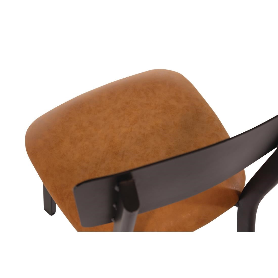 Bolero Metal & PU Side Chair Vintage Camel (4 Pack) • PAS-DR300