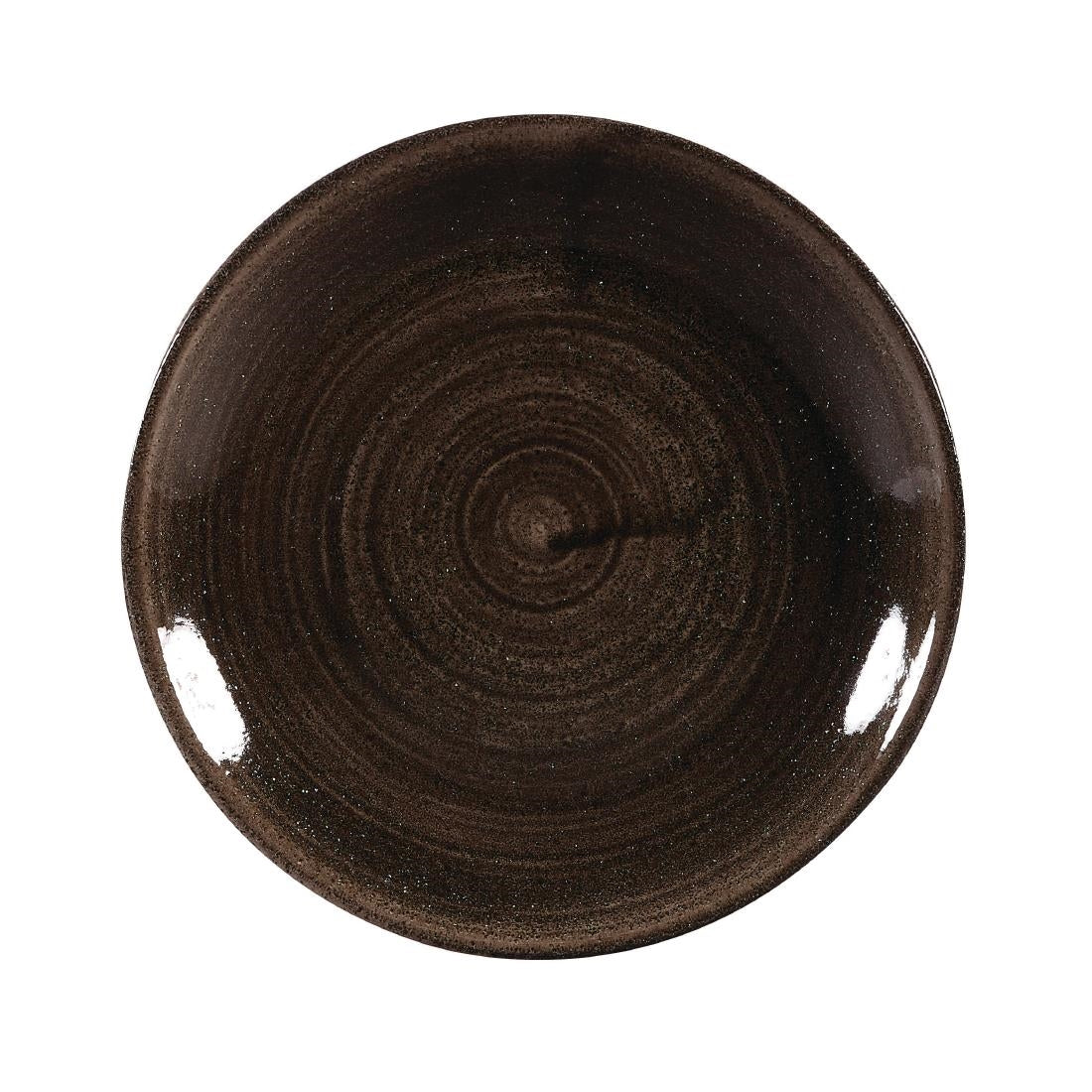 Churchill Stonecast Patina Coupe Plates Black 165mm (12 Pack) • PAS-DR653