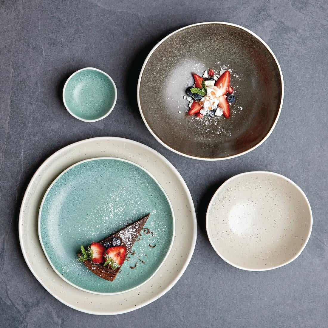 Olympia Chia Sand Plate - 270mm 10 1/2" (6 Pack) (270(Ø)mm | Pack Quantity: 6) • PAS-DR807