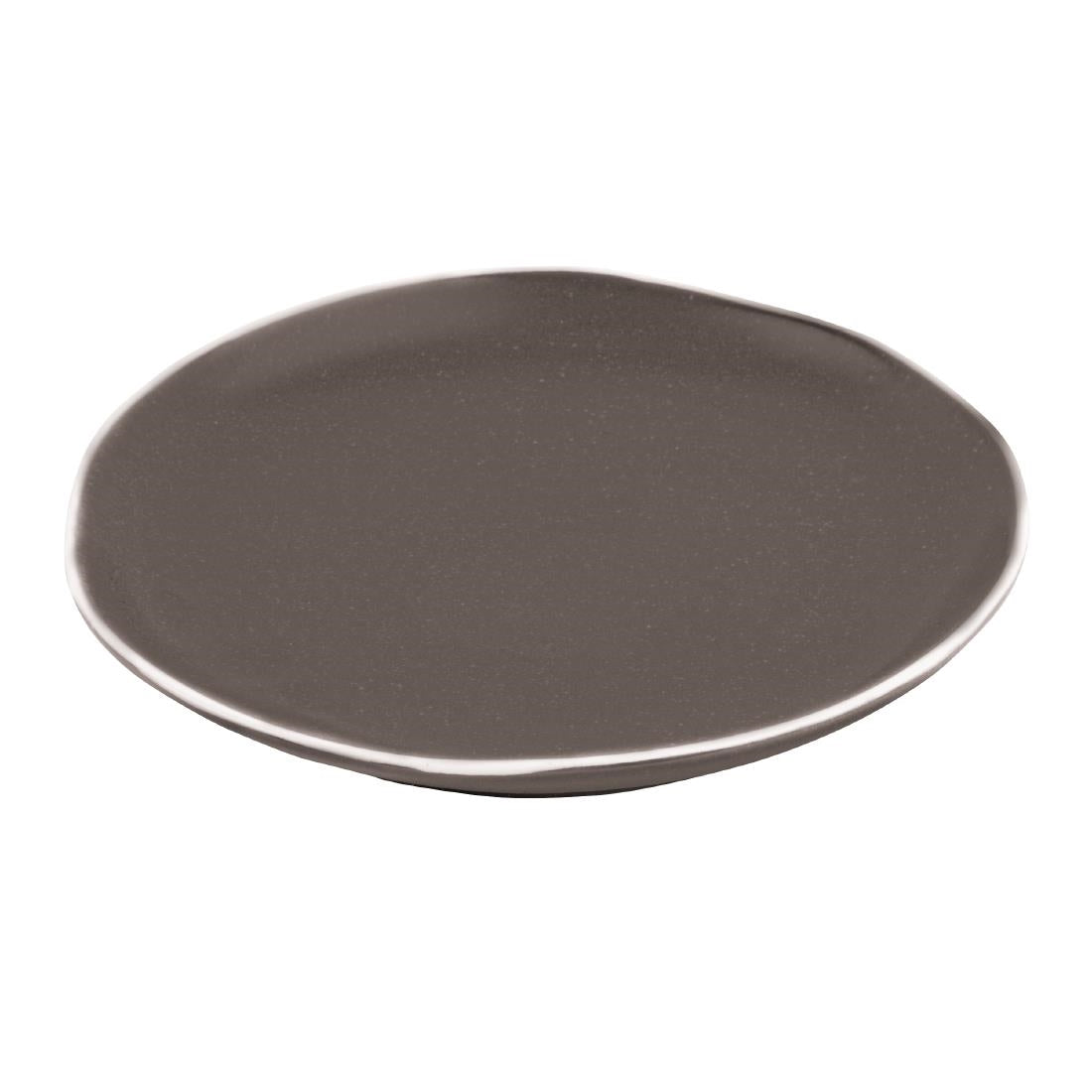 Olympia Chia Charcoal Plate - 200mm 8" (6 Pack) • PAS-DR815