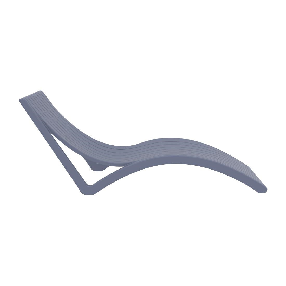2 x Furnlink Slim Sunlounge - Anthracite • PAS-DU013