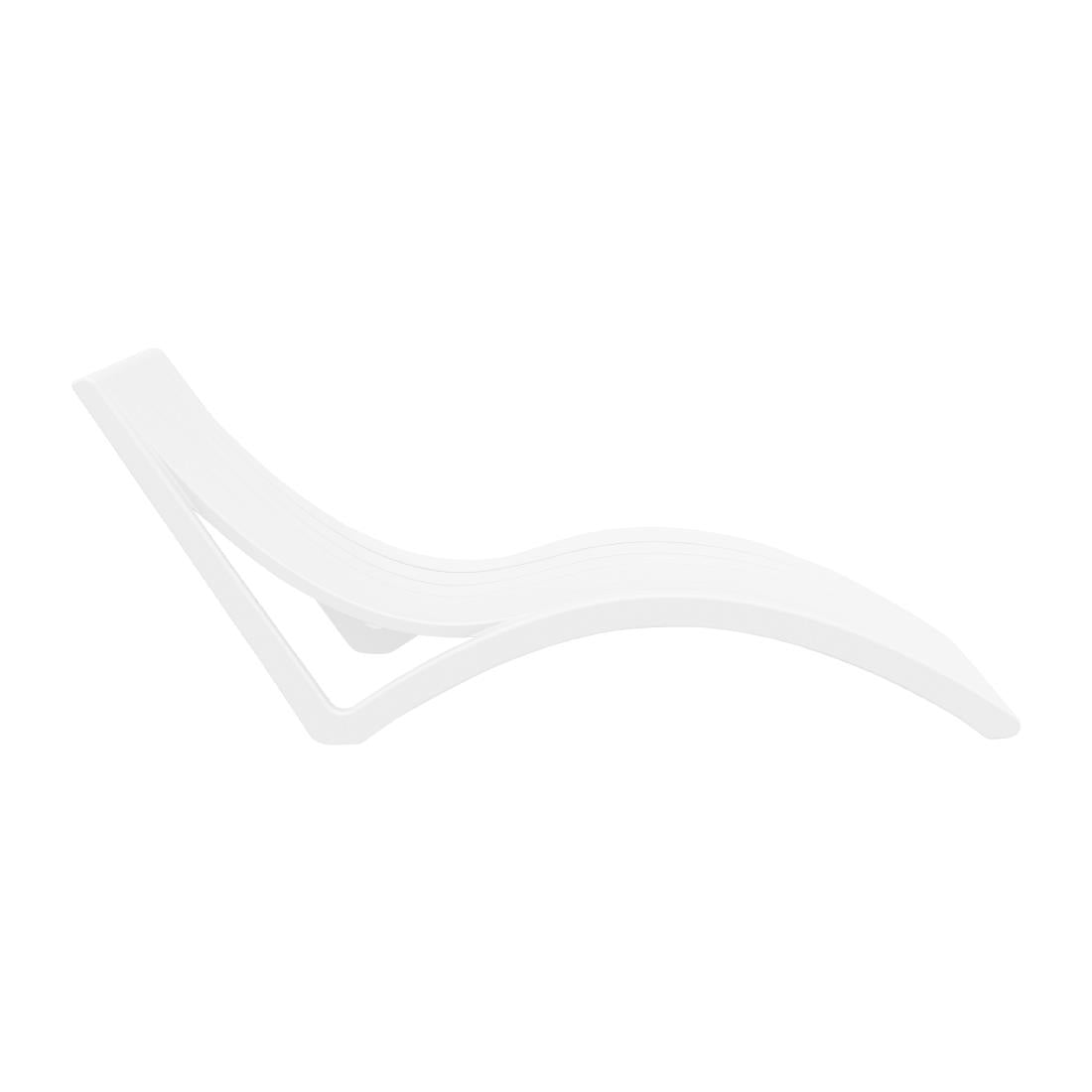 2 x Furnlink Slim Sunlounge - White • PAS-DU016