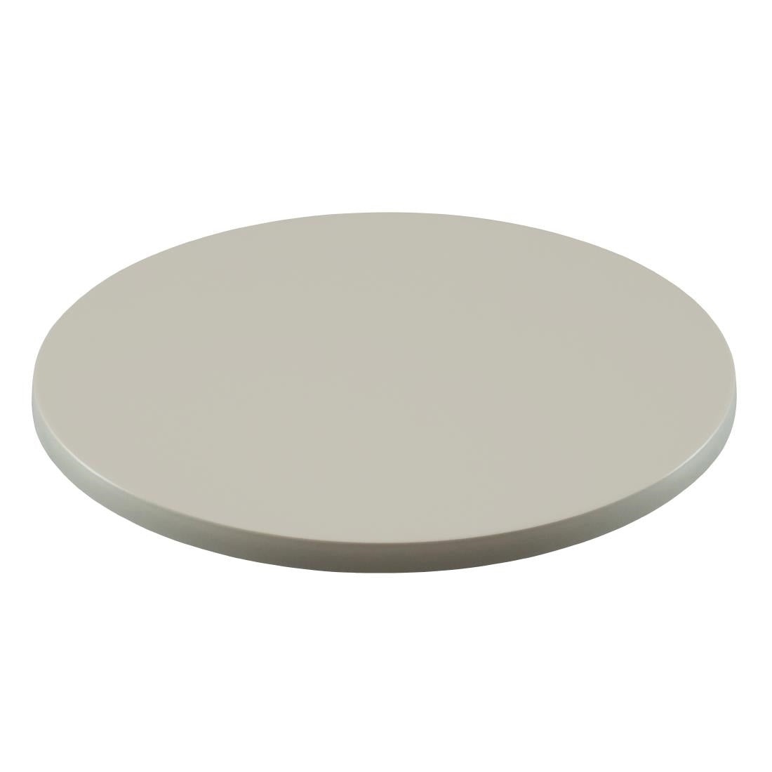 2 x Werzalit White 600mm dia Duratop Tabletop by SM France • PAS-DU099