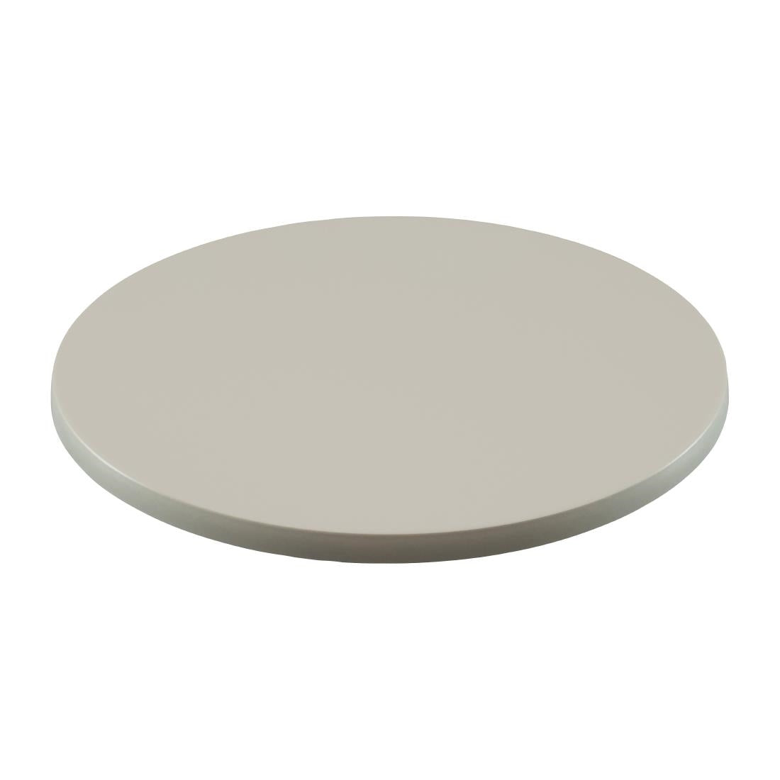 2 x Werzalit White 700mm dia Duratop Tabletop by SM France • PAS-DU119
