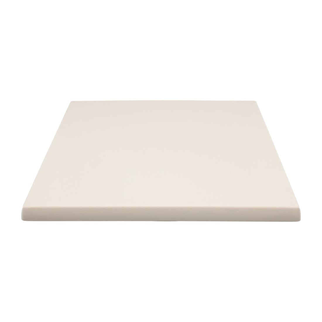 2 x Werzalit White 800mm Square Duratop Tabletop by SM France • PAS-DU149