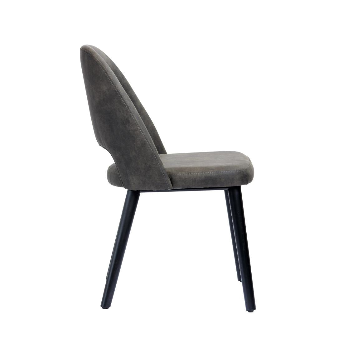 Furnlink Durafurn Semifreddo Chair Charcoal (2 Pack) • PAS-DU169