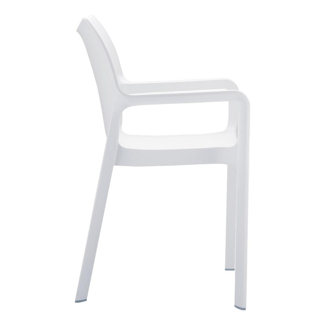 Siesta Diva Armchair White (4 Pack) • PAS-DU258