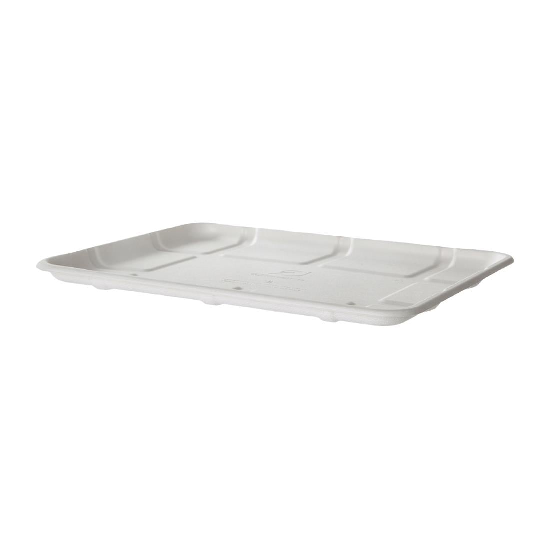 Detpak Sugarcane Meat & Produce Tray White - 267x216x14mm (300 Pack) (267 x 216 x 14mm / 10x8x0.5" | Pack of 300) • PAS-DU799