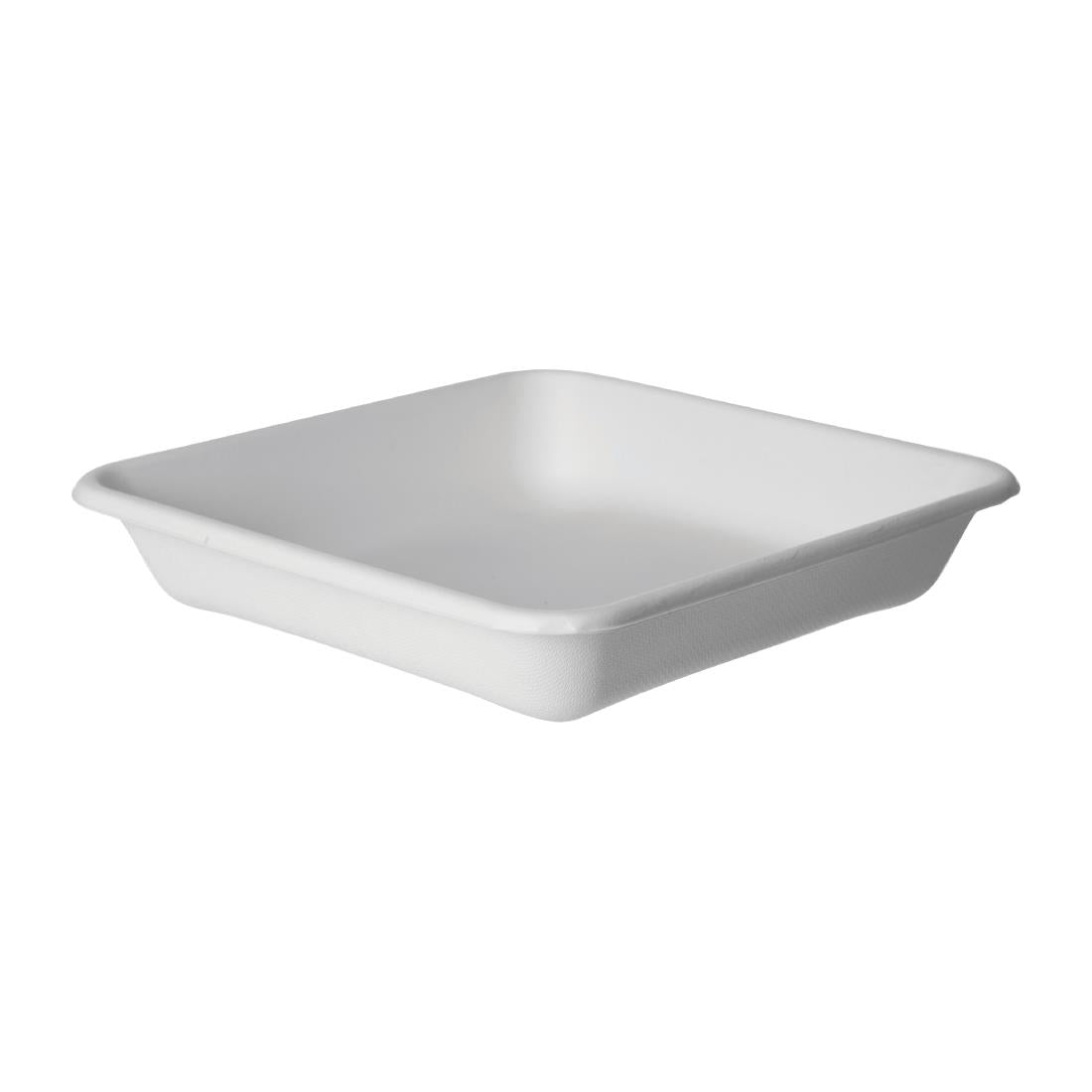 Detpak Sugarcane Square Container White - 218x218x41mm / 1390ml (200 Pack) (218 x 218 x 41mm / 8x8x1" | Pack of 200) • PAS-DU813