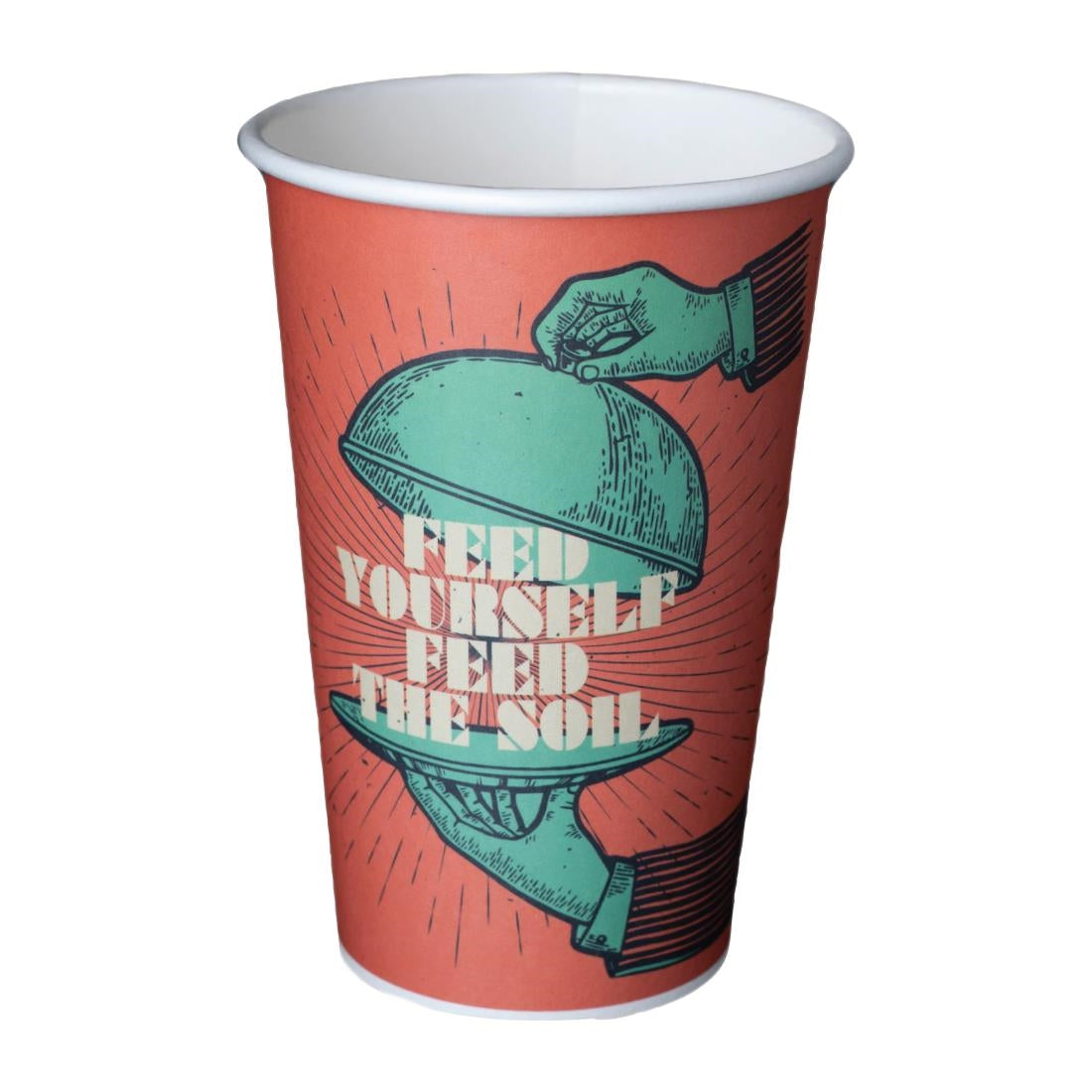 Detpak Grasp the Moment 80mm Single Wall PLA Hot Cup - 480ml (1000 Pack) • PAS-DU494