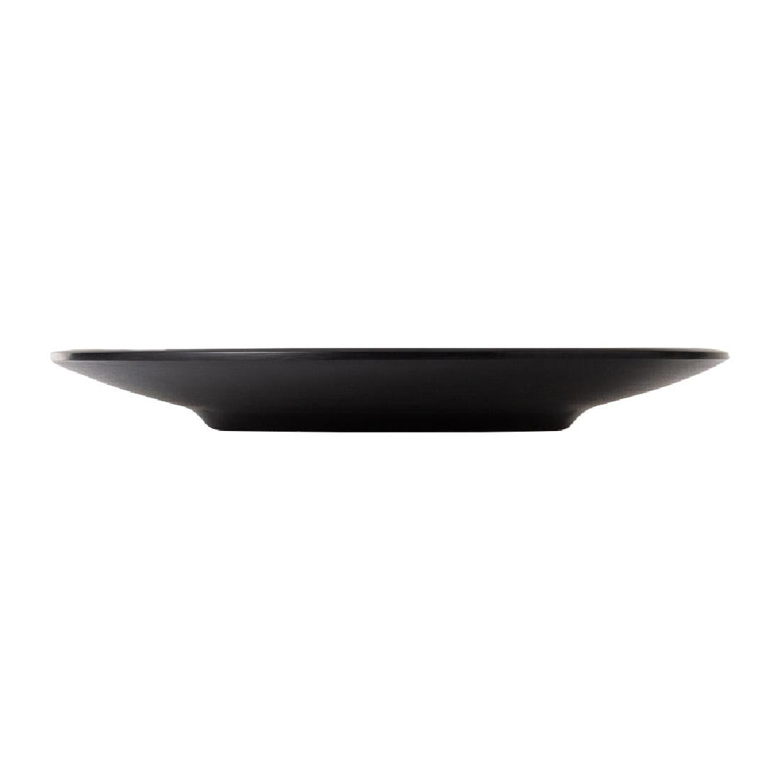Coucou Dual Colour Round Plate 205mm - White & Black (12 Pack) (Colour: White & Black | Pack of 12 | 205mm / 8" | Melamine material) • PAS-DU513