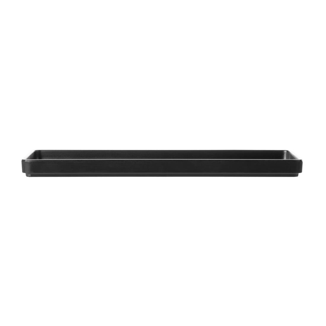 Coucou Dual Colour Rect. Plate 325x150mm - Black (9 Pack) (Colour: Black & Black | Pack of 9 | 325x150mm / 12.7x5.9" | Melamine material) • PAS-DU550