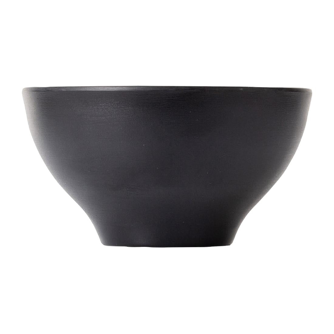 Coucou Dual Colour Round Bowl 110mm - Grey & Black (24 Pack) (Colour: Grey & Black | Pack of 24 | 110mm / 4.3" | Melamine material) • PAS-DU563