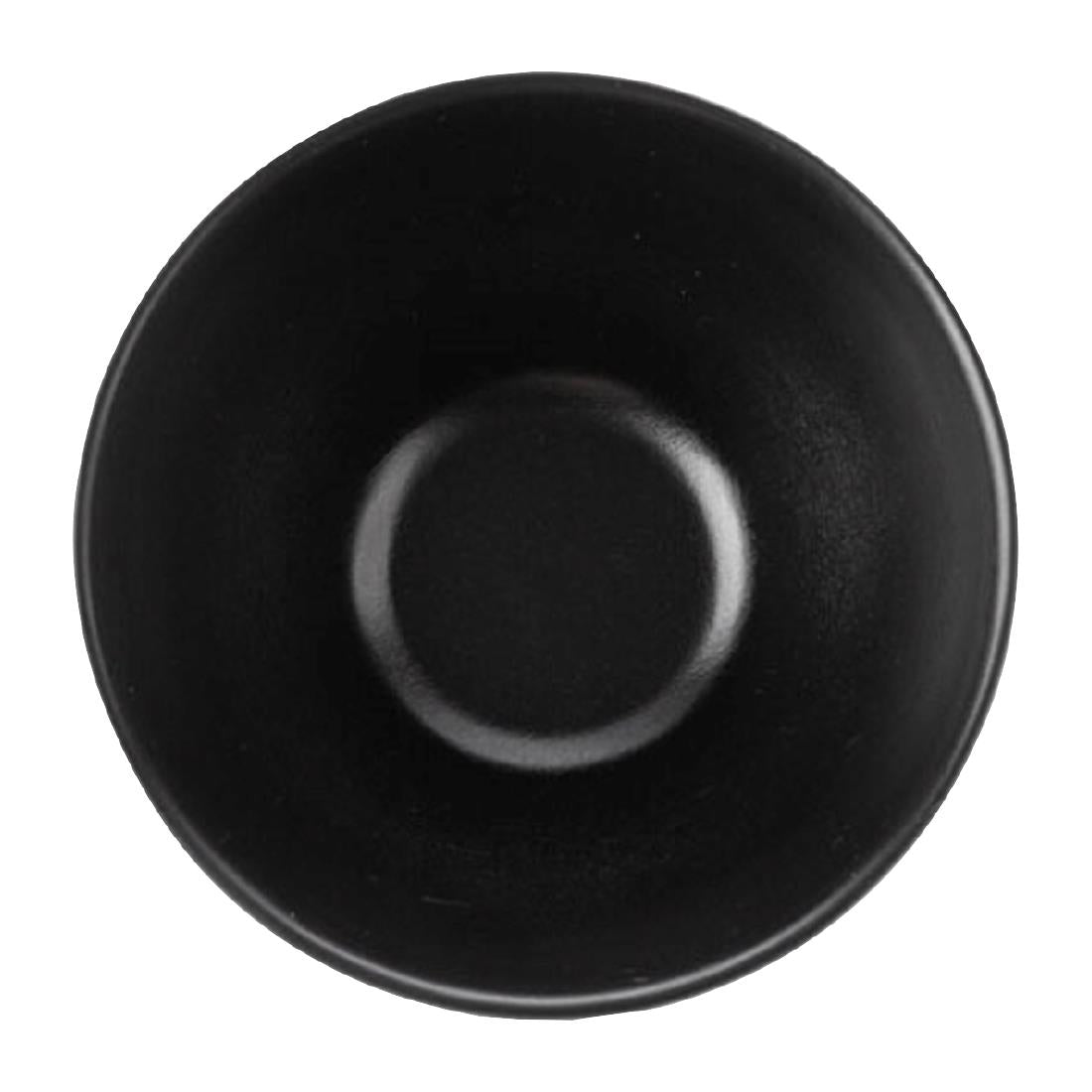Coucou Dual Colour Round Bowl 110mm - Black (24 Pack) (Colour: Black & Black | Pack of 24 | 110mm / 4.3" | Melamine material) • PAS-DU565