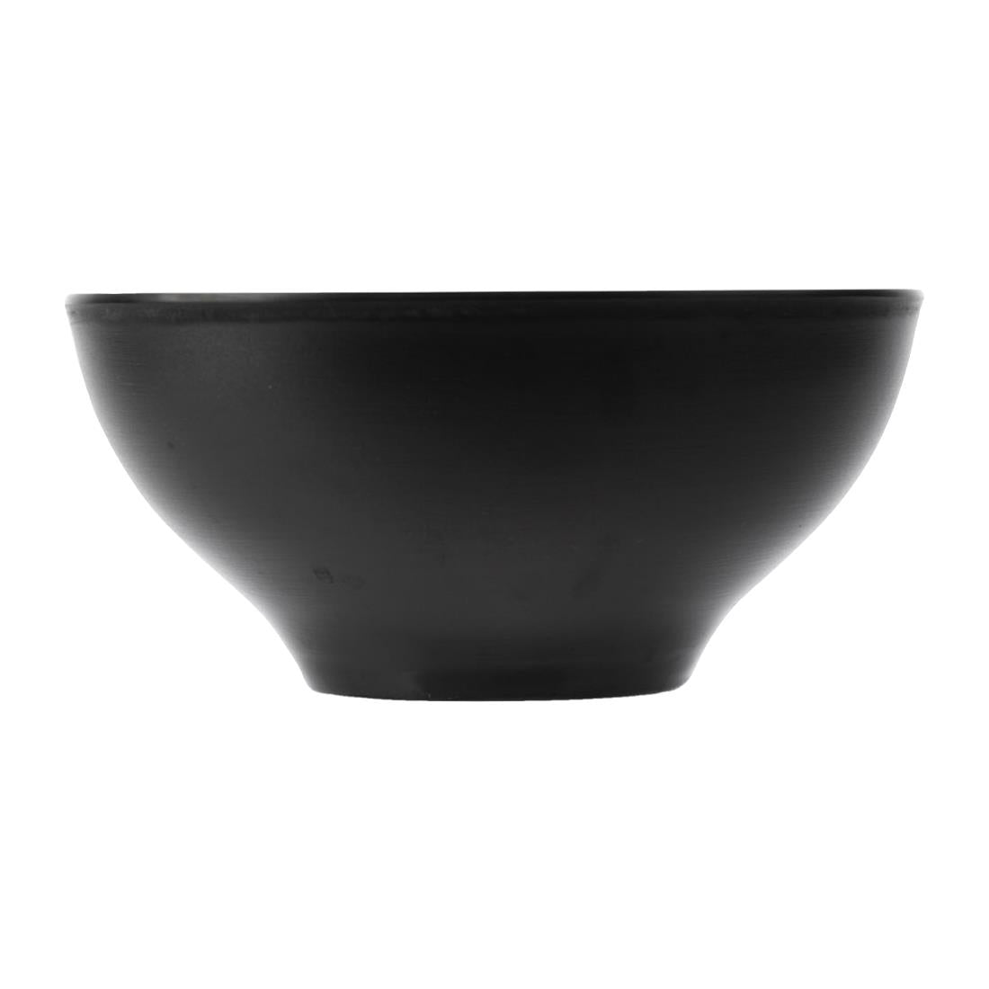 Coucou Dual Colour Round Bowl 210mm - Black (12 Pack) (Colour: Black & Black | Pack of 12 | 210mm / 8.2" | Melamine material) • PAS-DU570