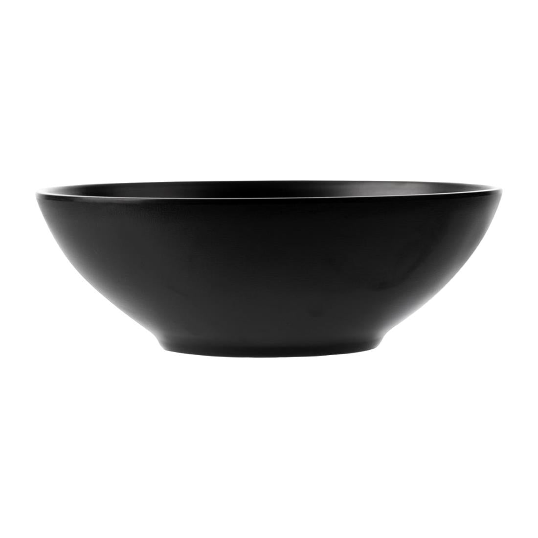 Coucou Dual Colour Round Bowl 210mm - Black (9 Pack) (Colour: Black & Black | Pack of 9 | 210mm / 8.2" | Melamine material) • PAS-DU580