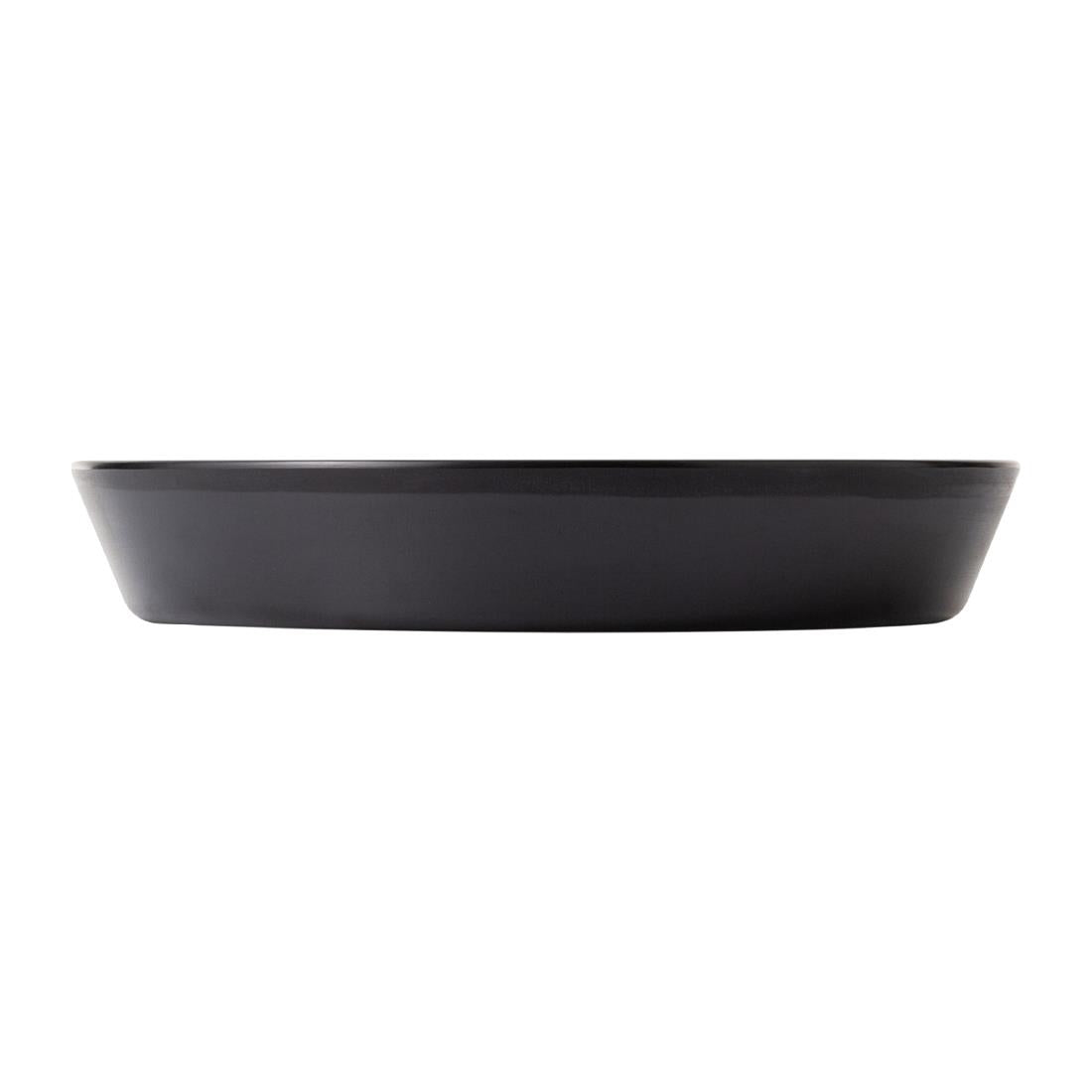Coucou Dual Colour Flat Round Bowl 290mm - White & Black (12 Pack) (Colour: White & Black | Pack of 12 | 290mm / 11.4" | Melamine material) • PAS-DU584