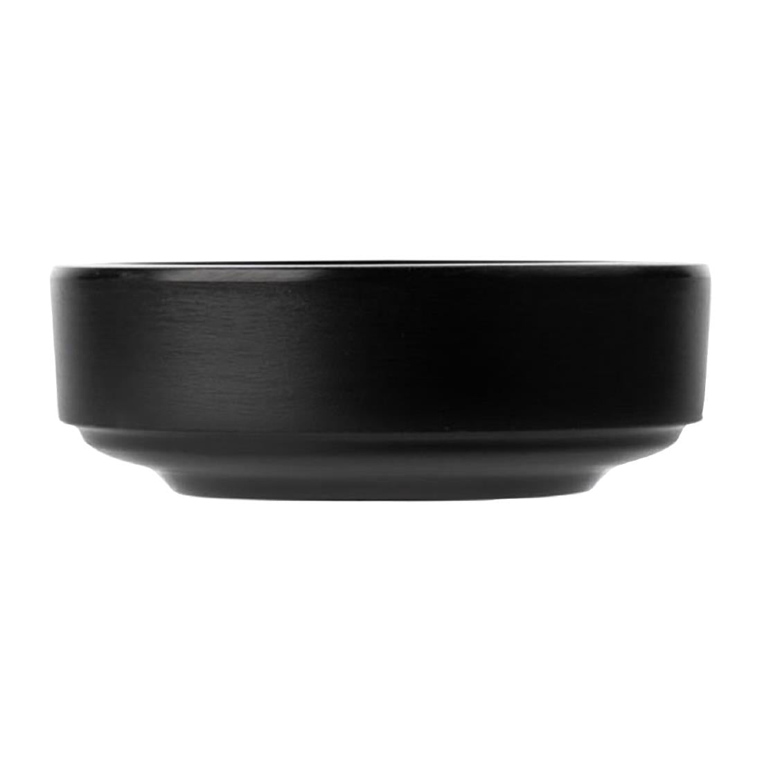 Coucou Dual Colour Round Sauce Dish 100mm - Black (20 Pack) (Colour: Black & Black | Pack of 20 | 100mm / 3.9" | Melamine material) • PAS-DU595