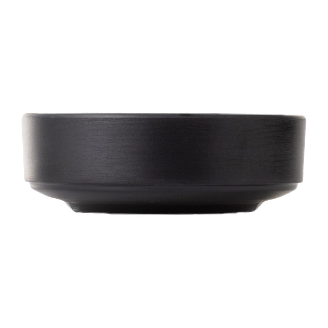 Coucou Dual Colour Round Sauce Dish 155mm - White & Black (12 Pack) (Colour: White & Black | Pack of 12 | 155mm / 6.1" | Melamine material) • PAS-DU599