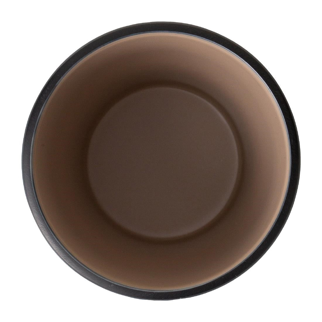Coucou Dual Colour Tumbler 260ml - Beige & Black (12 Pack) (Colour: Beige & Black | Pack of 12 | 260mm / 10.2" | Melamine material) • PAS-DU602