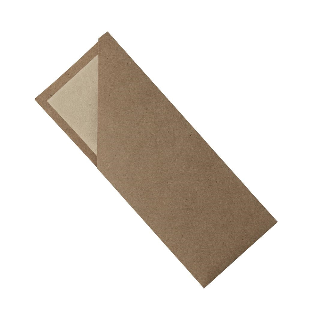 EcoSafe Cutlery Pouch with 2ply Bamboo Napkin - Kraft (1000 Pack) (Size: 190(L) x 75(W)mm / 7.4x2.9" | 100% compostable) • PAS-DU856