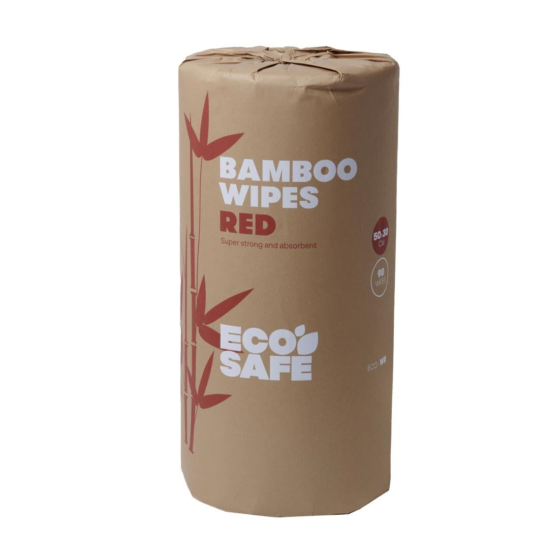 EcoSafe Bamboo Wipes 500mm x 300mm - 45m/90 Wipes/Roll - Red (500mm x 300mm / 19.6x11.8" | 45m/90 Wipes/Roll | Red) • PAS-DU866