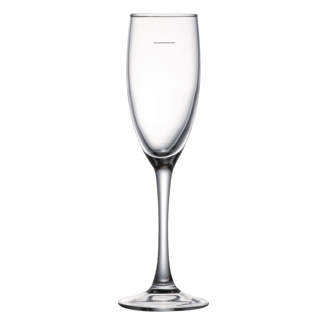 Arc Breeze Flute Tempered 160ml - Pour Line at 125ml (6 Pack) (Capacity: 160ml with Pour line at 25ml | Pack Quantity: 6) • PAS-DU890