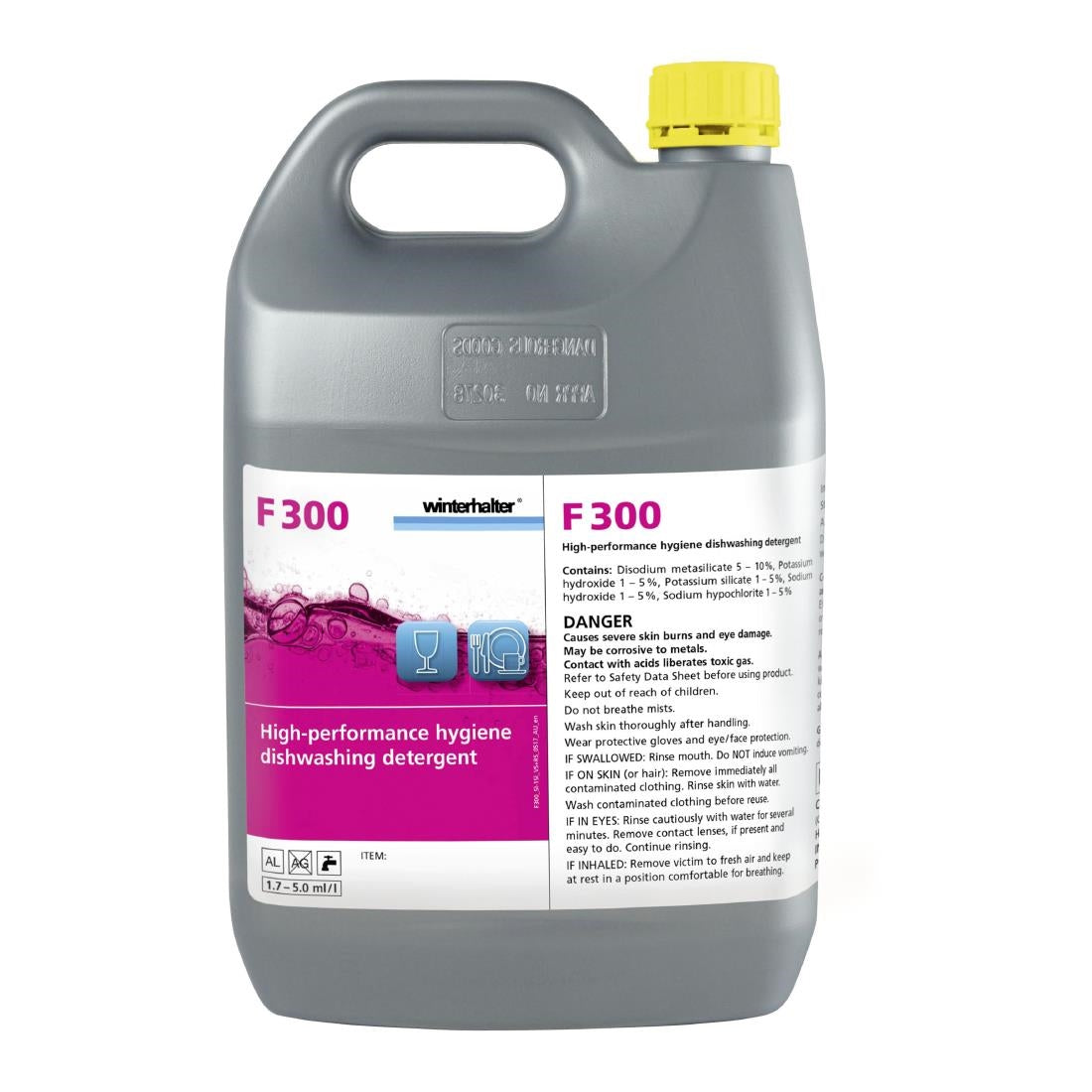 Winterhalter Universal F300 Liquid Glass & Dishwashing Liquid 5Ltr • PAS-DU975