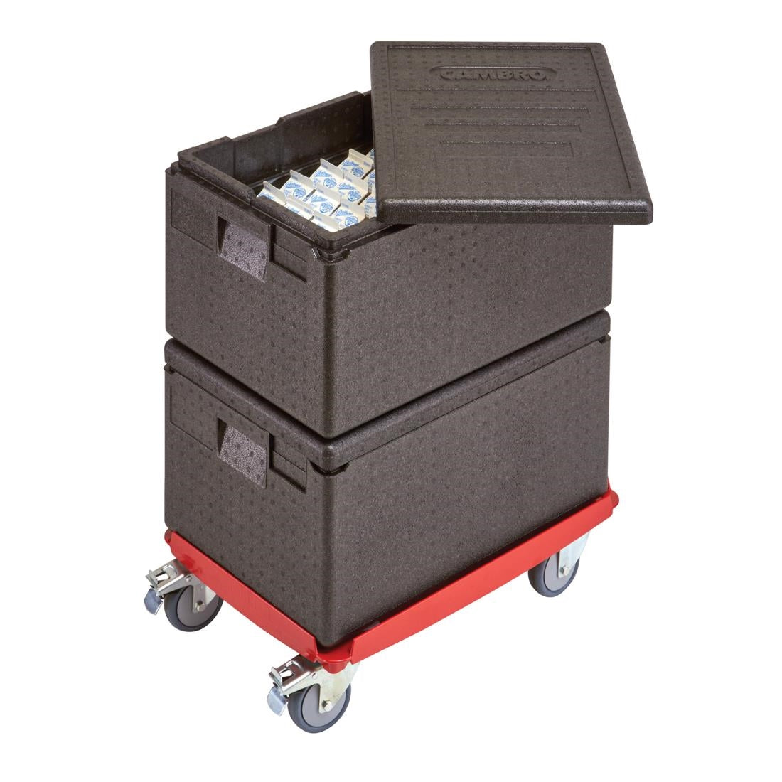 Cambro GOBOX EPP260 Top Loading GN Pan Carrier for 1/2 x 150mm Pans - Black • PAS-DW570