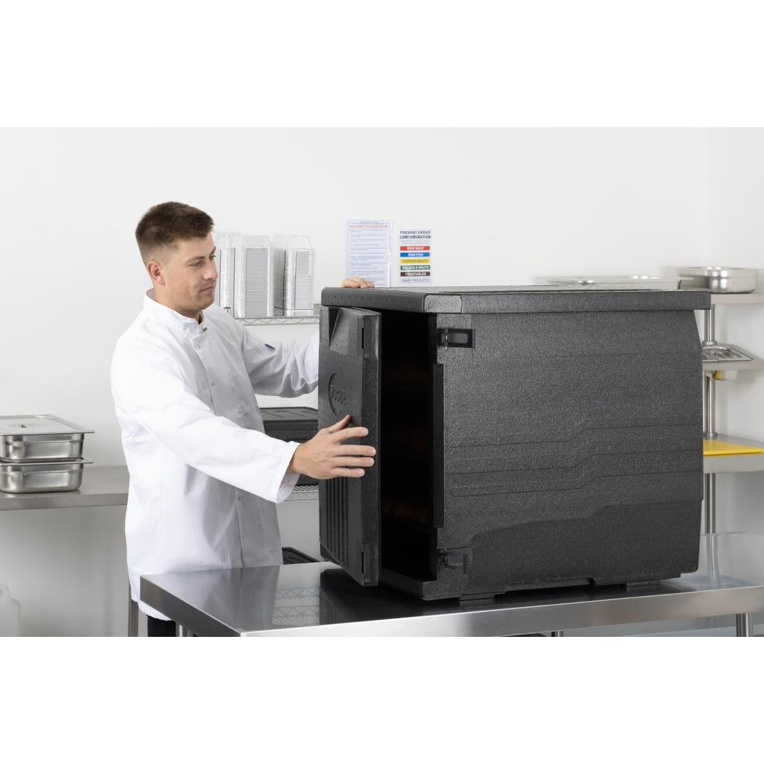 Vogue Insulated EPP Food Transport Box 126Ltr Patisserie Tray Size (770x535x689mm) • PAS-DX988