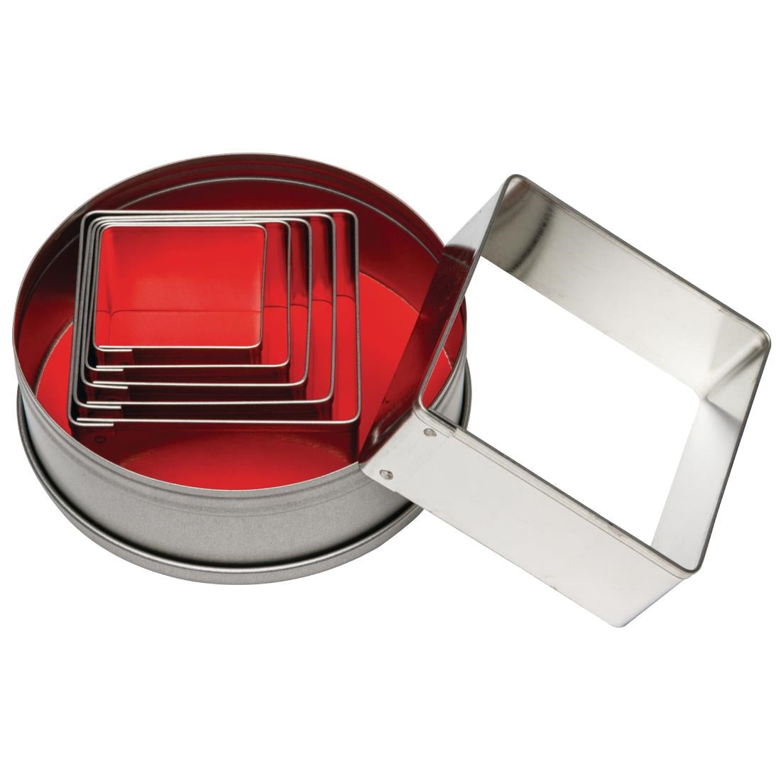 Vogue Square Plain Pastry Cutter Set (6 Pack) • PAS-E017