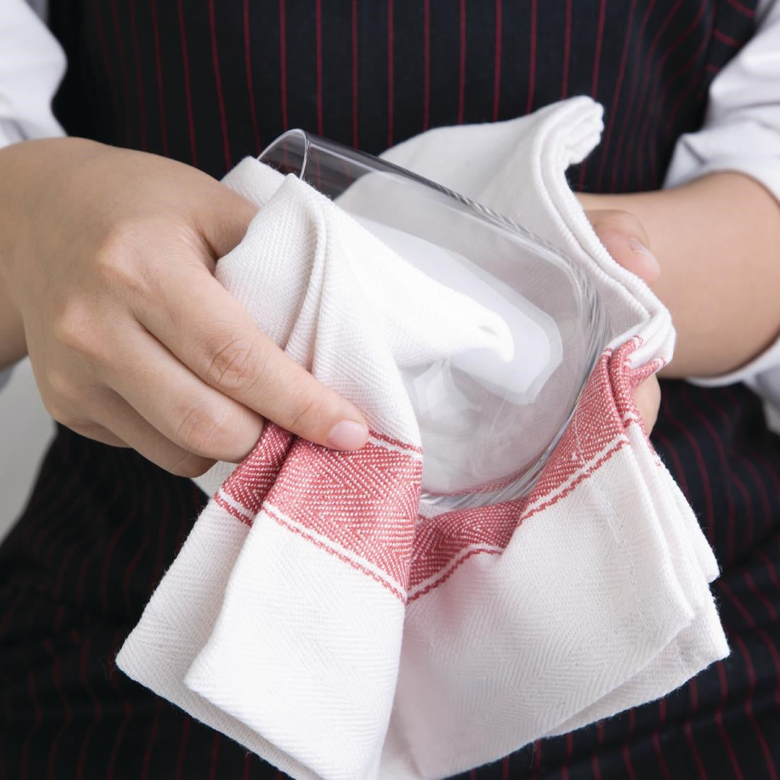 Vogue Heavy Single Tea Towel Red • PAS-E915