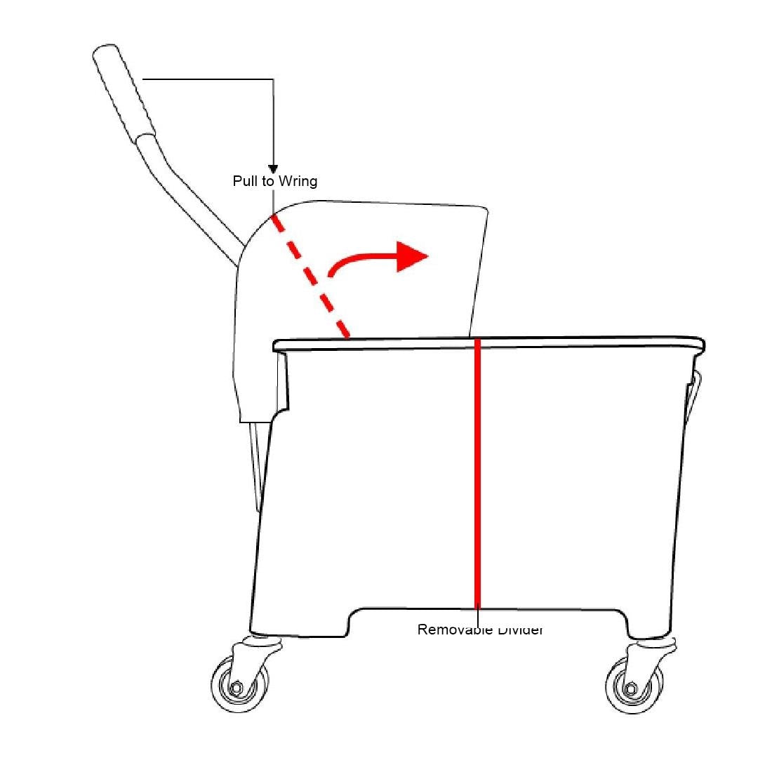Jantex Mop Bucket & Side Wringer Yellow 15Ltr • PAS-F951