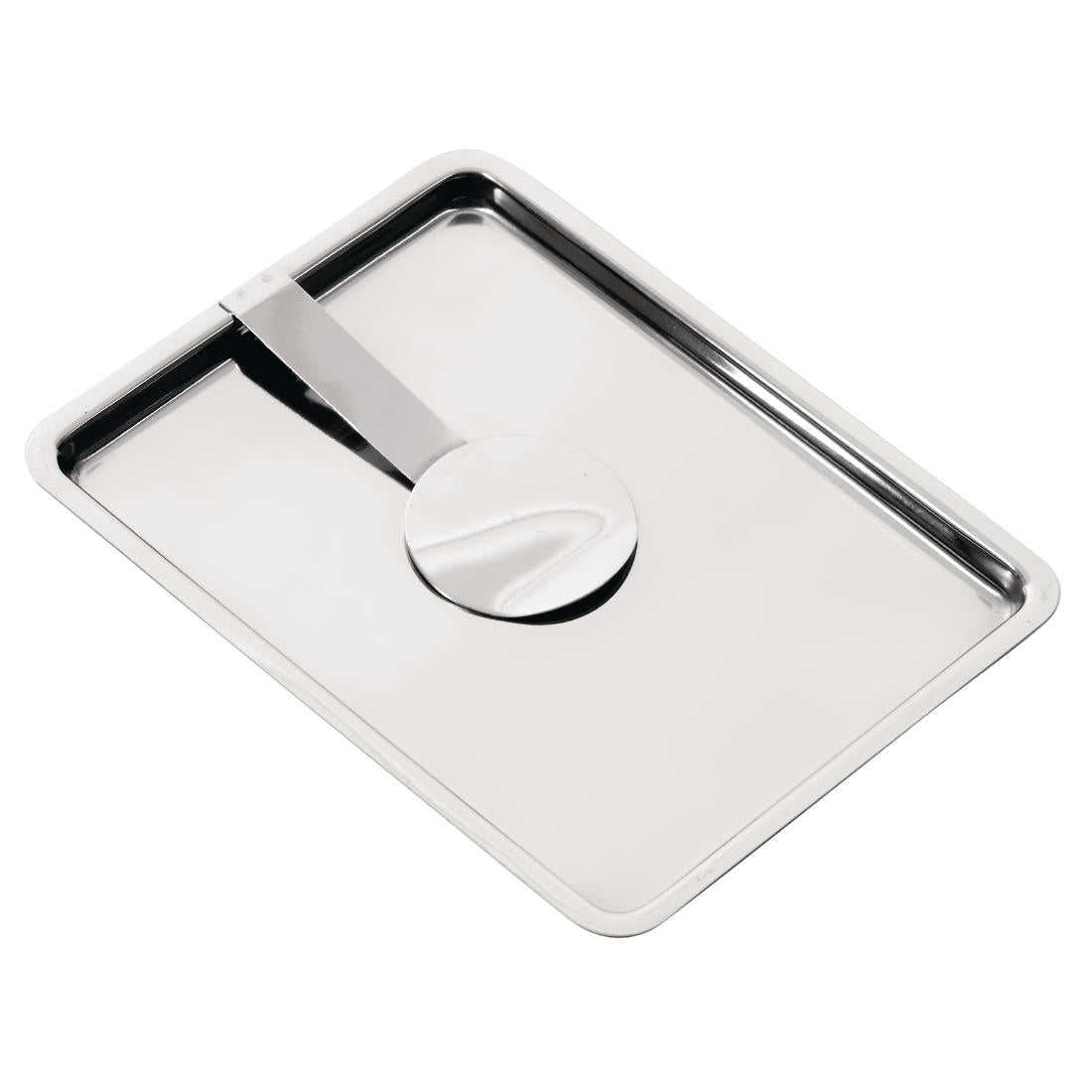Olympia Curved Stainless Steel Tip Tray With Bill Clip • PAS-F979