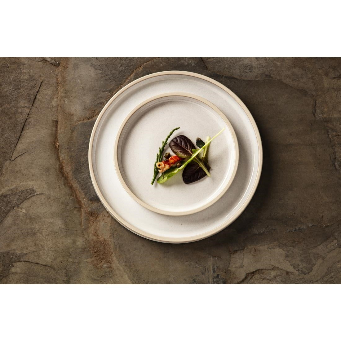 Olympia Canvas Flat Round Plate Murano White 180mm (6 Pack) (Pack of 6) • PAS-FA328